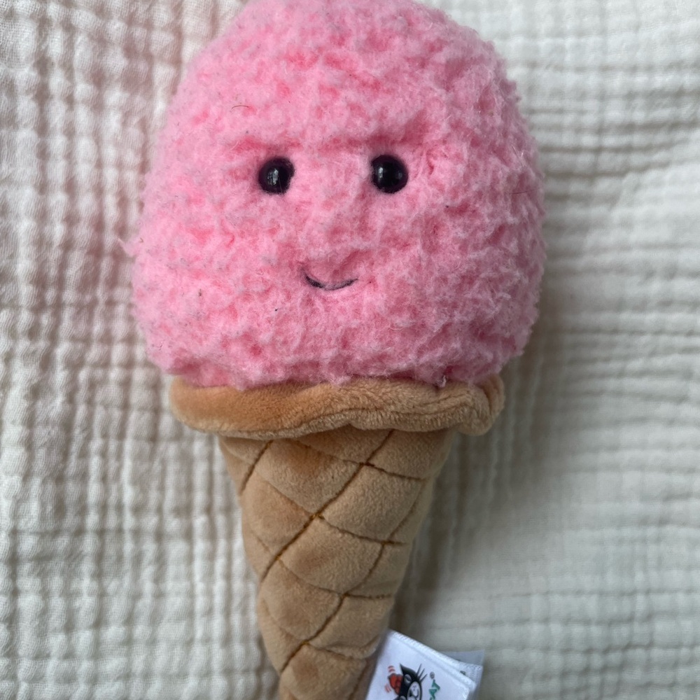 Jellycat Irresistible Ice Cream Strawberry- Cone Plush (Retired) - Picture 5 of 6
